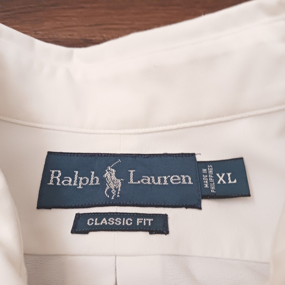 Ralph Lauren Polo Bear Oxford Shirt Mens XL White Classic Fit Button Down Cotton - Picture 4 of 6